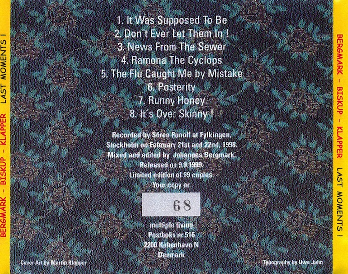 Last Moments back cover