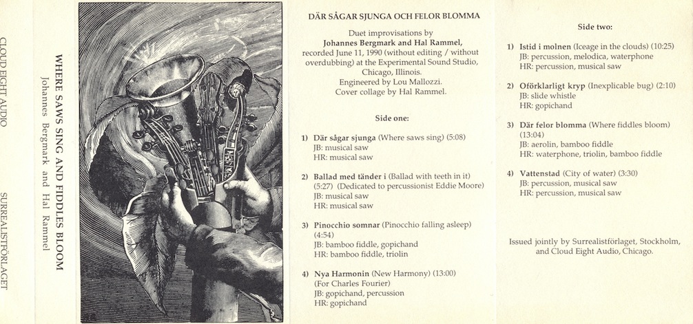 Where Saws Sing and Fiddles Bloom - Där sågar sjunga och felor blomma, cassette cover