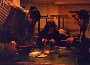 [Piezo Contact Mike soldering at a workshop in Haparanda, Sweden.]