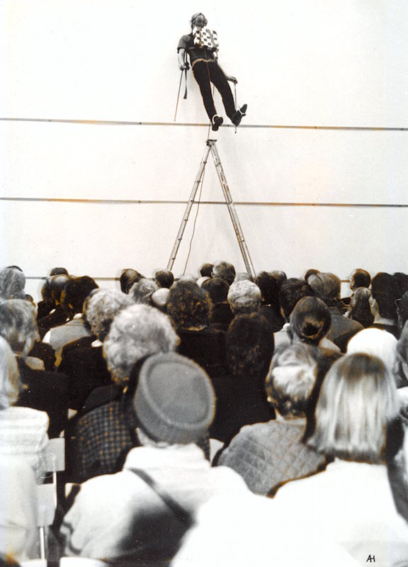 Johannes Bergmark playing Stringed Stirrups at HDK, Göteborg 1995