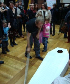 Singing Coffin at exhibition Prague 2012